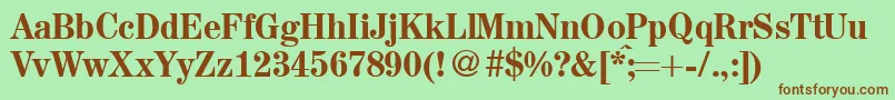 A850RomanMediumRegular Font – Brown Fonts on Green Background