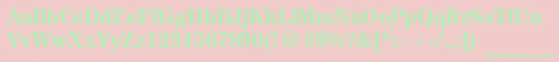 A850RomanMediumRegular Font – Green Fonts on Pink Background