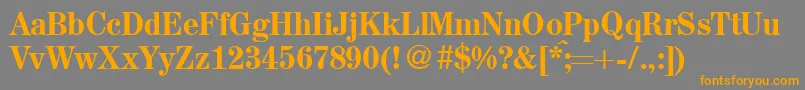 A850RomanMediumRegular Font – Orange Fonts on Gray Background