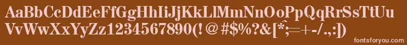 A850RomanMediumRegular Font – Pink Fonts on Brown Background