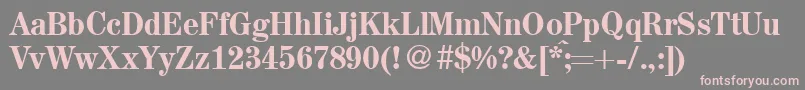 A850RomanMediumRegular Font – Pink Fonts on Gray Background