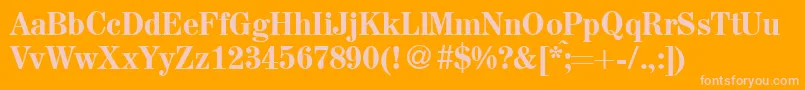 A850RomanMediumRegular Font – Pink Fonts on Orange Background
