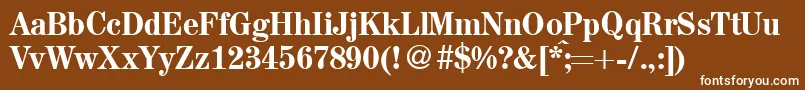 A850RomanMediumRegular Font – White Fonts on Brown Background
