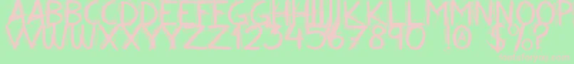 Alloveragainallcaps Font – Pink Fonts on Green Background