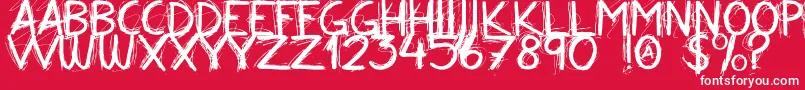 Alloveragainallcaps Font – White Fonts on Red Background