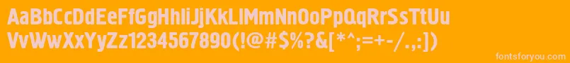 Hermesc Font – Pink Fonts on Orange Background