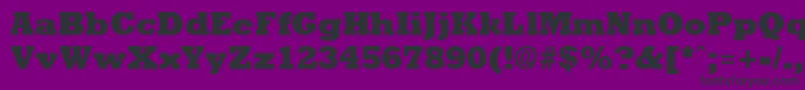 フォントRockneyExtrabold – 紫の背景に黒い文字