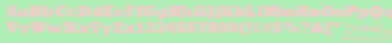 RockneyExtrabold Font – Pink Fonts on Green Background