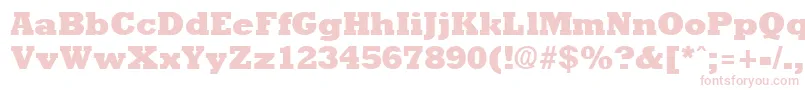 RockneyExtrabold Font – Pink Fonts on White Background