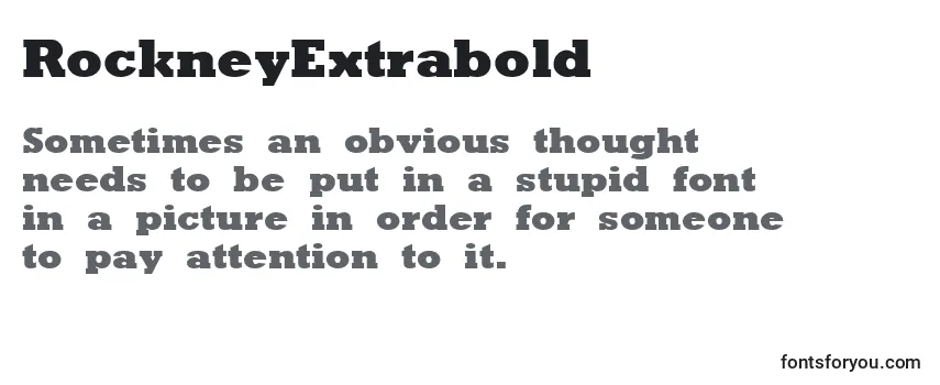 Review of the RockneyExtrabold Font