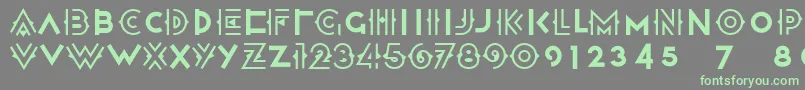 Halcyon ffy-Schriftart – Grüne Schriften auf grauem Hintergrund