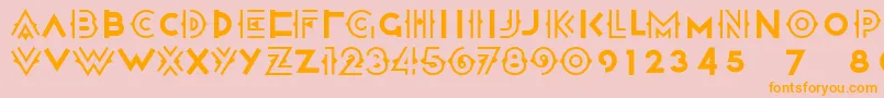 Halcyon ffy Font – Orange Fonts on Pink Background