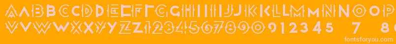 Halcyon ffy Font – Pink Fonts on Orange Background