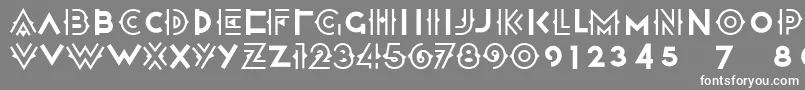 フォントHalcyon ffy – 灰色の背景に白い文字