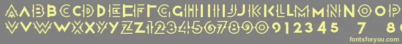 Halcyon ffy Font – Yellow Fonts on Gray Background