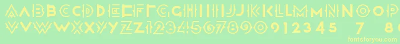 Halcyon ffy Font – Yellow Fonts on Green Background