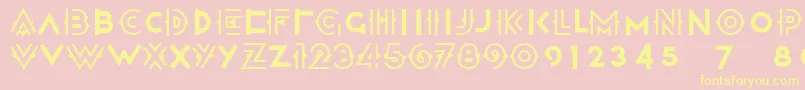 Halcyon ffy Font – Yellow Fonts on Pink Background
