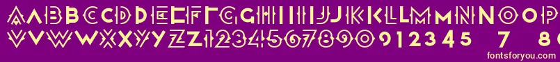 Halcyon ffy Font – Yellow Fonts on Purple Background