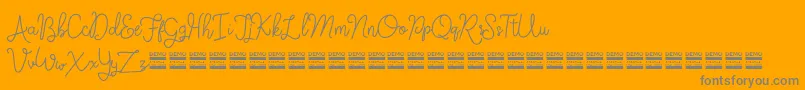 FanticaDemo Font – Gray Fonts on Orange Background