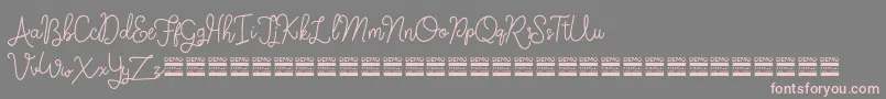 FanticaDemo Font – Pink Fonts on Gray Background