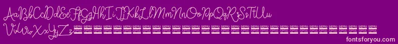 FanticaDemo Font – Pink Fonts on Purple Background
