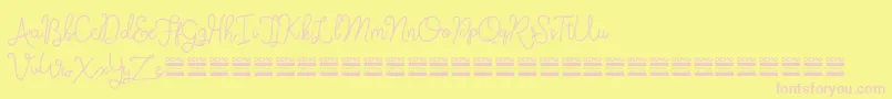FanticaDemo Font – Pink Fonts on Yellow Background