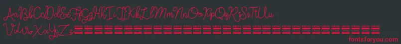 FanticaDemo Font – Red Fonts on Black Background