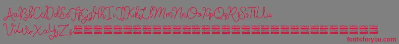 FanticaDemo Font – Red Fonts on Gray Background