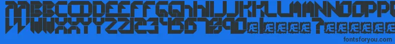 CollectiveSBrk Font – Black Fonts on Blue Background