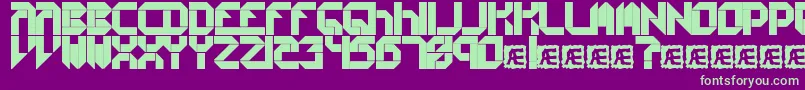 CollectiveSBrk Font – Green Fonts on Purple Background