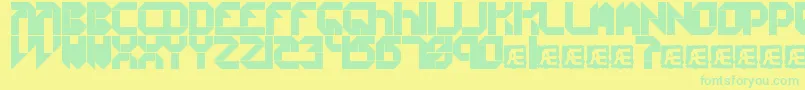Шрифт CollectiveSBrk – зелёные шрифты на жёлтом фоне