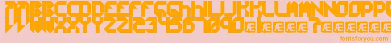 CollectiveSBrk Font – Orange Fonts on Pink Background