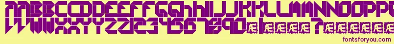CollectiveSBrk Font – Purple Fonts on Yellow Background