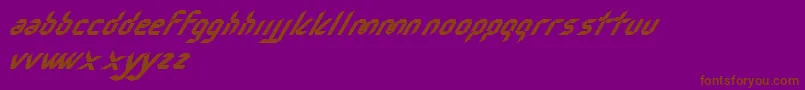 NudoItalic Font – Brown Fonts on Purple Background