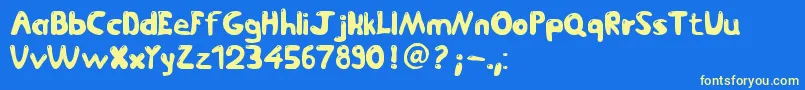 Jetmix Font – Yellow Fonts on Blue Background