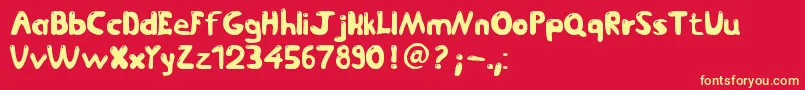 Jetmix Font – Yellow Fonts on Red Background