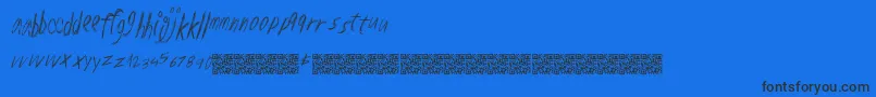Lowerscratch Font – Black Fonts on Blue Background