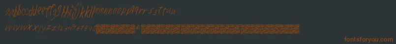 Шрифт Lowerscratch – коричневые шрифты на чёрном фоне