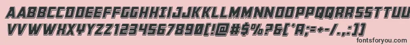 Шрифт Buchananpunchital – чёрные шрифты на розовом фоне