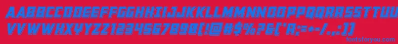 Buchananpunchital Font – Blue Fonts on Red Background
