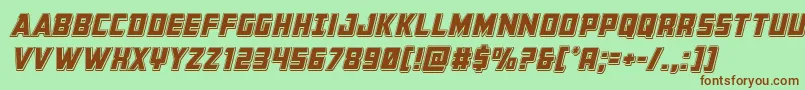 Buchananpunchital Font – Brown Fonts on Green Background