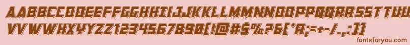 Buchananpunchital Font – Brown Fonts on Pink Background