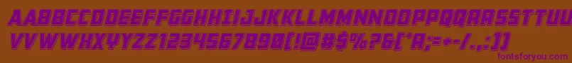 Шрифт Buchananpunchital – фиолетовые шрифты на коричневом фоне