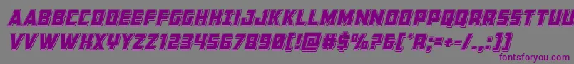 Buchananpunchital Font – Purple Fonts on Gray Background