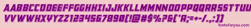 Buchananpunchital Font – Purple Fonts on Pink Background