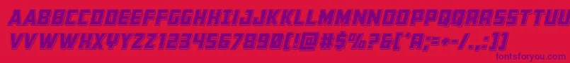 Buchananpunchital Font – Purple Fonts on Red Background