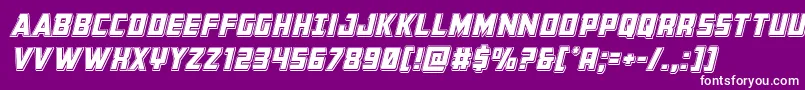 フォントBuchananpunchital – 紫の背景に白い文字