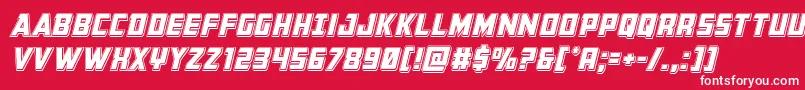 Buchananpunchital Font – White Fonts on Red Background