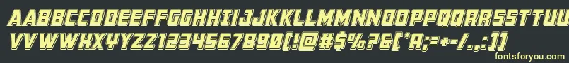 Шрифт Buchananpunchital – жёлтые шрифты на чёрном фоне