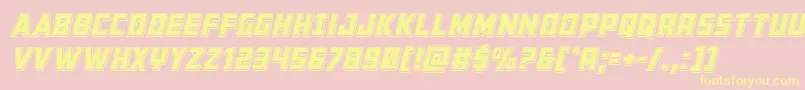 Шрифт Buchananpunchital – жёлтые шрифты на розовом фоне